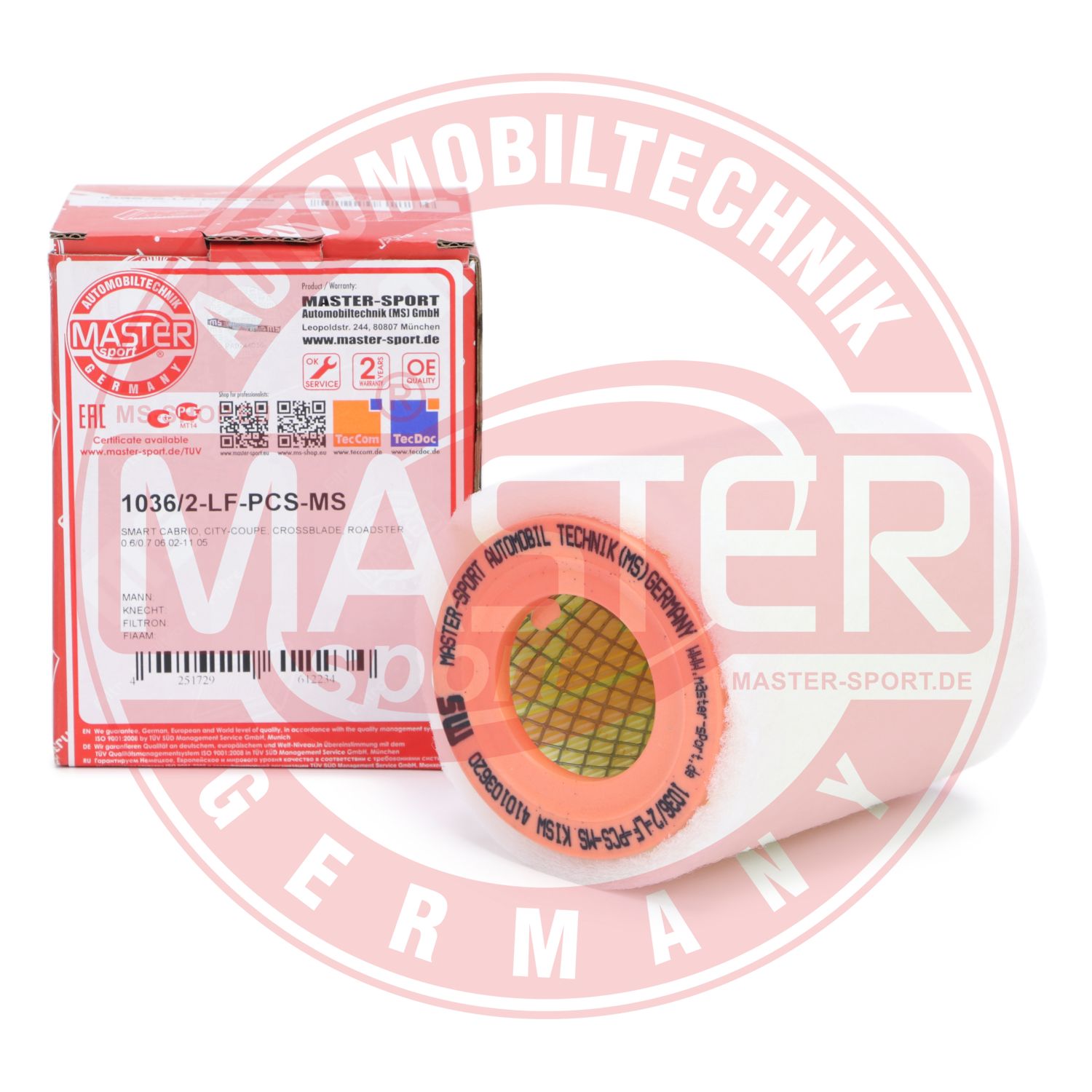 Filtru aer MASTERSPORT GERMANY 1036/2-LF-PCS-MS